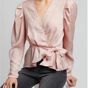 Express Blush Wrap Blouse